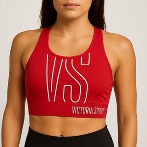 Victoria Sport Red Sports Bra Women’s Small Racerback VSX Stretch Athletic Top